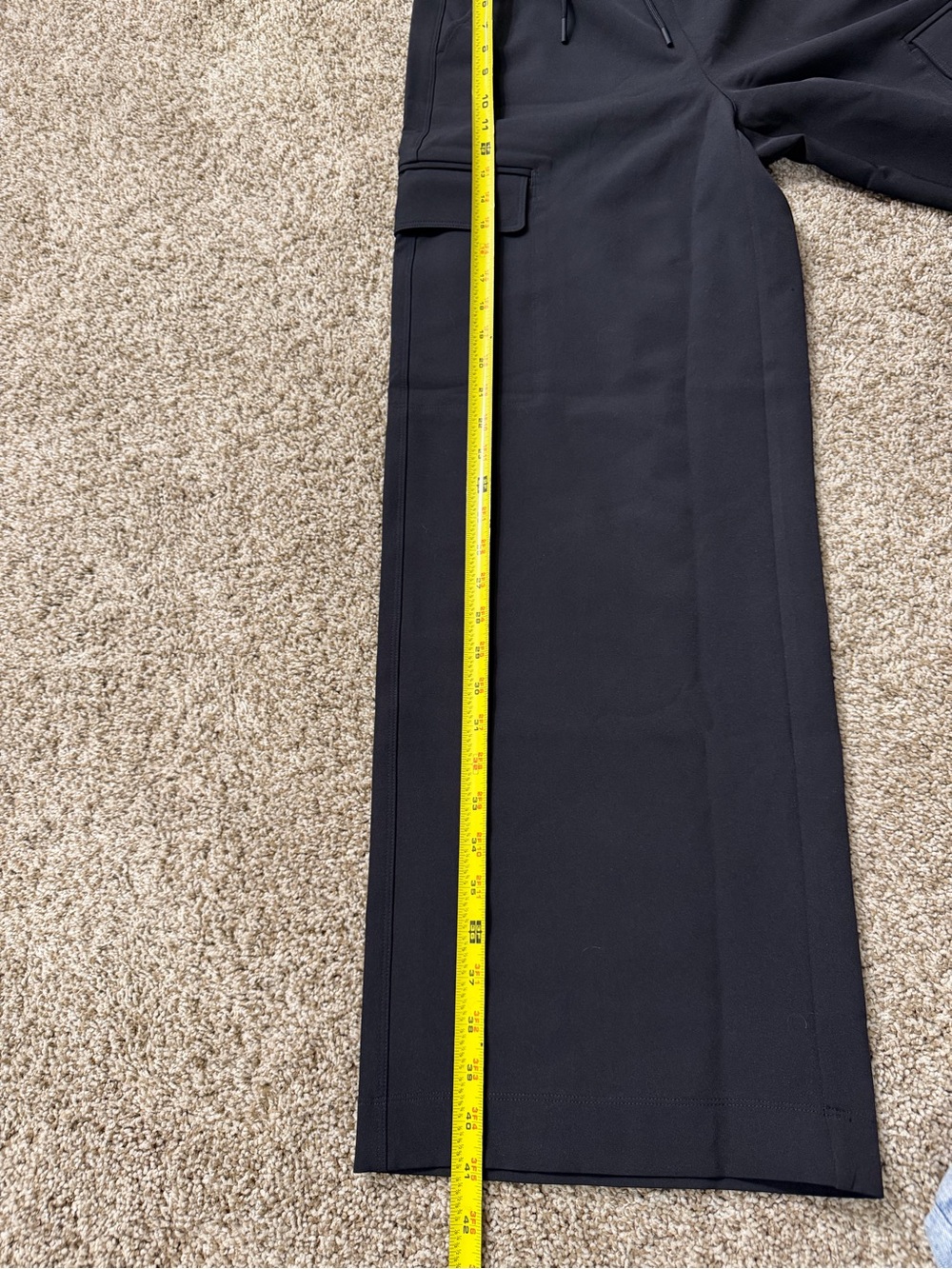 Athleta Black Wide-Leg Cargo Trousers with Drawstring Waist - Picture 5 of 9